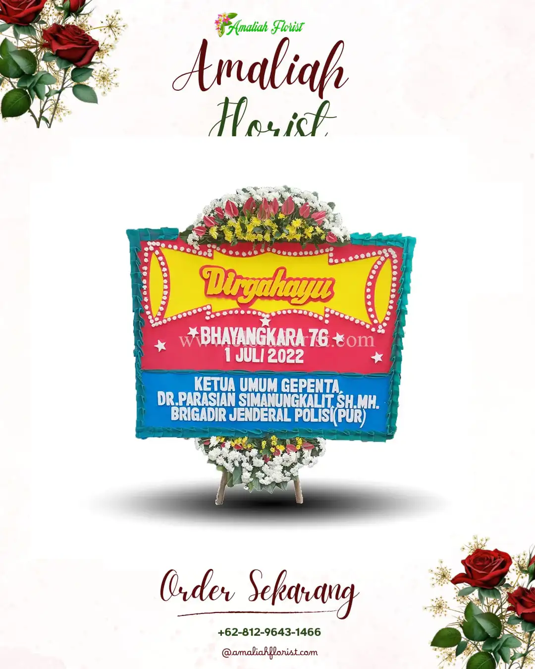 Papan Bunga HUT Ulang Tahun Kepulauan Sangihe